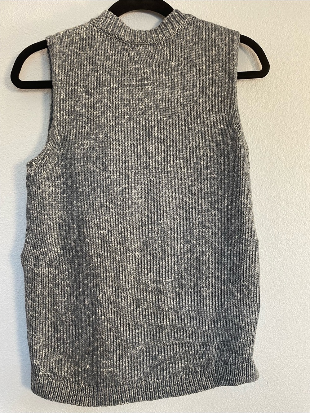 Lafayette 148 New York Gray/Blue Cotton Knit Side Zip Sweater Vest Small - Picture 9 of 10